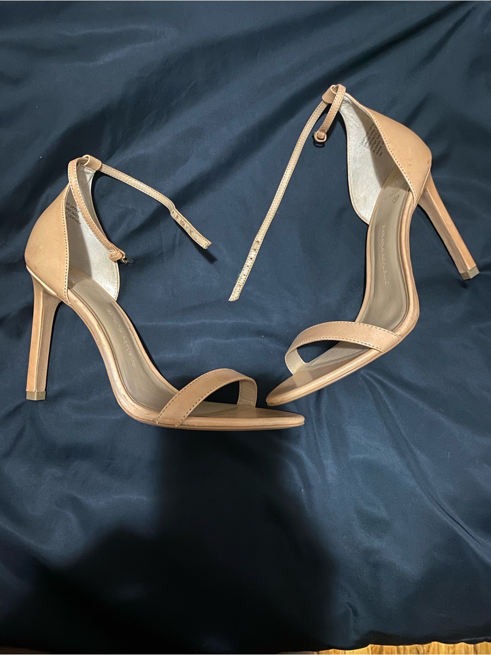 Banana Republic Tan Ankle-Strap Stiletto Sandals